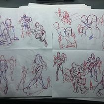 My project for course: Drawing the Human Figure & Expressive Poses. Fine Arts, Sketching, Drawing, Sketchbook, and Figure Drawing project by willie jimenez - 11.11.2023