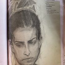 Mi proyecto del curso: Técnicas de dibujo a lápiz para retratos mediante planos. Fine Arts, Sketching, Drawing, Portrait Drawing, Realistic Drawing, and Artistic Drawing project by viviana_lh - 11.11.2023