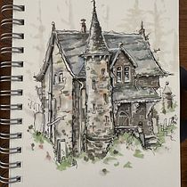 My project for course: Expressive Architectural Sketching with Colored Markers. Sketching, Drawing, Architectural Illustration, Sketchbook & Ink Illustration project by Jessica - 11.04.2023