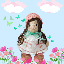 Mi proyecto del curso: Elaboración de muñecas amigurumi románticas. Arts, Crafts, To, Design, Fiber Arts, Crochet, Amigurumi, and Textile Design project by Nathalie Espinosa Reyes - 11.12.2023