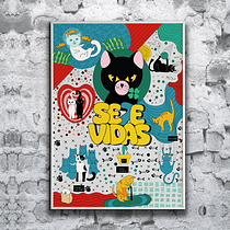 Meu projeto do curso: Ilustração vetorial com estilo doodles - Se7e Vidas . Traditional illustration, Vector Illustration, and Digital Illustration project by nthalia - 11.12.2023