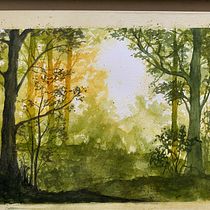 My project for course: Dreamy Watercolor Landscapes: Paint with Light. Un projet de Peinture , et Aquarelle de Leslie Martin - 12.11.2023