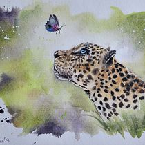 My project for course: Expressive Animal Portraits in Watercolor. Traditional illustration, Watercolor Painting, Realistic Drawing, and Naturalistic Illustration project by erdemhamide - 11.10.2023