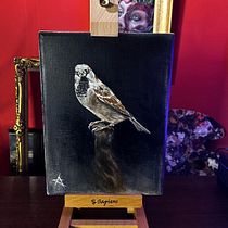 Mi proyecto del curso: Pintura al óleo para retrato naturalista de aves. Fine Arts, Painting, Oil Painting, and Naturalistic Illustration project by thealienspot - 11.12.2023