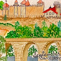 My project for course: Watercolor Travel Journal. Traditional illustration, Watercolor Painting, Architectural Illustration, and Sketchbook project by dianesimecek_1 - 11.13.2023