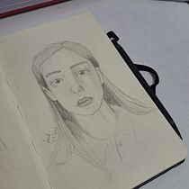 Mi proyecto del curso: Cuaderno de retratos a línea con grafito. Artes plásticas, Esboçado, Desenho, Desenho de retrato, e Sketchbook projeto de Ximena Ortega Angeles - 13.11.2023