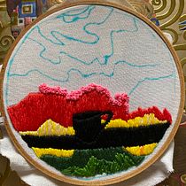 My project for course: Abstract Color and Design for Embroidery. Artesanato, Bordado, e Tecido projeto de Cindi Bacon-Gray - 13.11.2023