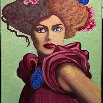Mi proyecto del curso: Pintura al óleo: explora la creatividad en el retrato. Un proyecto de Bellas Artes, Pintura, Dibujo de Retrato y Pintura al óleo de Mari Carmen Marro Gracia - 14.11.2023