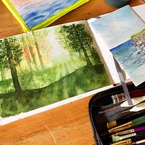 My project for course: Dreamy Watercolor Landscapes: Paint with Light. Un projet de Peinture , et Aquarelle de Jesy Gayle - 15.11.2023
