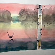 My project for course: Atmospheric Landscapes in Watercolor . Un projet de Beaux Arts, Peinture , et Aquarelle de basvanbreemen - 15.11.2023