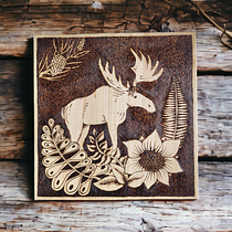 Mój projekt z kursu: Pirografia w drewnie dla początkujących. Projekt z dziedziny Trad, c, jna ilustracja, Craft i DIY użytkownika Joanna Borkowska - 16.11.2023