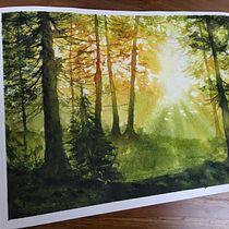 Meu projeto do curso: Paisagens de sonhos com aquarela: pintura com luz. Un projet de Peinture , et Aquarelle de Tatiani Casagrande - 13.11.2023