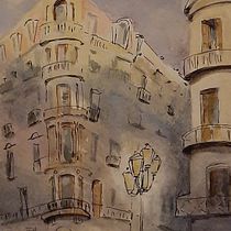 Mein Abschlussprojekt für den Kurs: Architektonische Zeichnung mit Aquarell und Tinte. Sketching, Drawing, Watercolor Painting, Architectural Illustration, Sketchbook & Ink Illustration project by beate.bruckmann - 11.16.2023