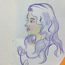 Mi proyecto del curso: Dibujo de retratos llamativos con lápices de colores. Drawing, Portrait Drawing, Sketchbook, and Colored Pencil Drawing project by Eunice Delgado - 11.16.2023