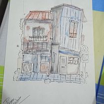 Mi proyecto del curso: Dibujo arquitectónico expresivo con marcadores de colores. Sketching, Drawing, Architectural Illustration, Sketchbook & Ink Illustration project by camachogameroemily - 11.14.2023