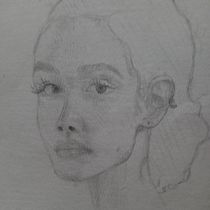 Meu projeto do curso: Sketchbook de retratos com lápis grafite. Artes plásticas, Esboçado, Desenho, Desenho de retrato, e Sketchbook projeto de danidrssantos - 17.11.2023