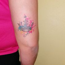 Mi proyecto del curso: Técnicas de tatuaje estilo acuarela: arte sobre piel. Traditional illustration, Painting, Watercolor Painting, and Tattoo Design project by Gio Cerón - 11.17.2023