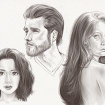 My project for course: Portrait Sketchbooking: Explore the Human Face. Sketching, Drawing, Portrait Drawing, Artistic Drawing, and Sketchbook project by Cris Palomino - 11.16.2023