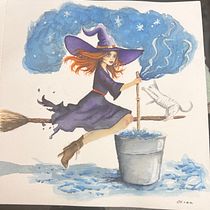 My project for course: Watercolor Techniques for Dreamlike Illustrations. Traditional illustration, Drawing, Watercolor Painting, and Editorial Illustration project by elizabethvinals - 11.18.2023
