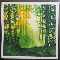My project for course: Dreamy Watercolor Landscapes: Paint with Light. Un projet de Peinture , et Aquarelle de Anya Mimrina - 19.11.2023