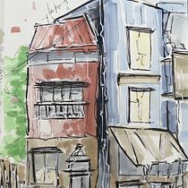 Mon projet du cours : Esquisses d'architecture expressives aux feutres de couleur. Sketching, Drawing, Architectural Illustration, Sketchbook & Ink Illustration project by benj2702_bg - 11.20.2023
