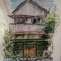Mon projet du cours : Esquisses d'architecture expressives aux feutres de couleur. Sketching, Drawing, Architectural Illustration, Sketchbook & Ink Illustration project by Aurelie Aquadess - 11.21.2023