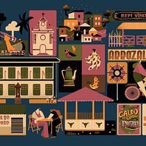 Arrozal: interior profundo.. Vector Illustration, Digital Illustration, and Digital Drawing project by badeiarb - 11.19.2023