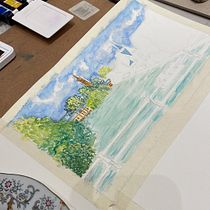 Mi proyecto del curso: Cuaderno de viaje en acuarela. Traditional illustration, Watercolor Painting, Architectural Illustration, and Sketchbook project by Dení Valencia Martínez - 11.19.2023