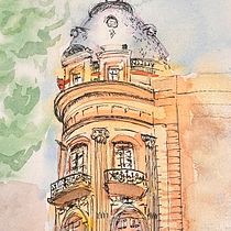 My project for course: Architectural Sketching with Watercolor and Ink. Sketching, Drawing, Watercolor Painting, Architectural Illustration, Sketchbook & Ink Illustration project by Joran van Liempt - 11.22.2023
