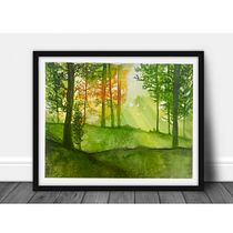 My project for course: Dreamy Watercolor Landscapes: Paint with Light. Un projet de Peinture , et Aquarelle de nivasininv - 23.11.2023
