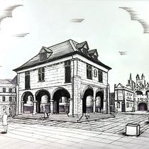 My project for course: Urban Architectural Sketching with Ink. Een project van Traditionele illustratie,  Schetsen,  Tekening,  Architecturale illustratie y  Illustratie met inkt van Jason Philpot - 17.11.2023