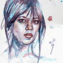 My project for course: Artistic Portrait with Watercolors. Fine Arts, Painting, Watercolor Painting, and Portrait Drawing project by Miwa Gardner - 11.24.2023