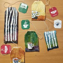 Mon projet du cours : L'art de la peinture sur sachet de thé. Fine Arts, Painting, Watercolor Painting, and Gouache Painting project by Vanessa Mekhalfi - 11.24.2023