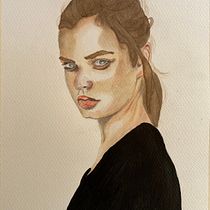 Mi proyecto del curso: Retrato en acuarela a partir de una fotografía. Traditional illustration, Watercolor Painting, and Portrait Drawing project by micaelajara826 - 05.13.2024