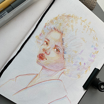 My project for course: Vibrant Portrait Drawing with Colored Pencils. Drawing, Portrait Drawing, Sketchbook, and Colored Pencil Drawing project by Marina Lyu - 11.09.2023