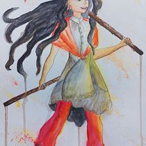 My project for course: Expressive Manga Illustration in Watercolor. Un projet de Illustration traditionnelle, Dessin, Aquarelle , et Manga de Iris Tolentino - 25.11.2023