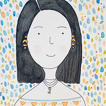 My project for course: Playful Illustration with Watercolor & Colored Pencils. Un proyecto de Ilustración tradicional, Pintura, Pintura a la acuarela, Dibujo de Retrato y Dibujo con lápices de colores de Ira - 26.11.2023