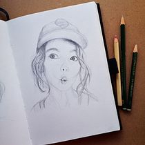 Mein Abschlussprojekt für den Kurs: Skizzenbuch für Porträts: Erkunde das menschliche Gesicht. Projekt z dziedziny Sketching,  R, sunek, Portret,  R, sunek art, st, czn i Sketchbook użytkownika tania_sc - 26.11.2023