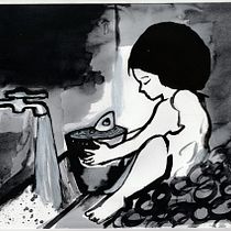 Mi proyecto del curso: Ilustración en tinta china con influencia japonesa. Ilustração tradicional, Desenho e Ilustração com tinta projeto de Carlos Vásquez - 03.11.2023