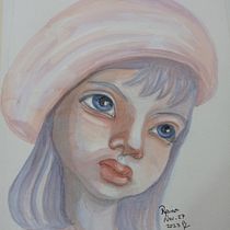 Mi proyecto del curso: Retrato artístico en acuarela. Fine Arts, Painting, Watercolor Painting, and Portrait Drawing project by Reina Rosales - 11.27.2023