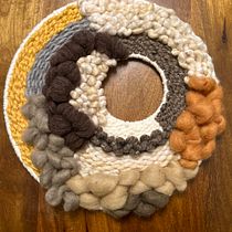 My project for course: Circular Weaving for Colorful Wall Decor. Arts, Crafts, Interior Design, Pattern Design, Weaving, and Textile Design project by Cindi Whaite Visco - 11.27.2023
