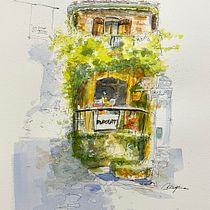 My project for course: Expressive Architectural Sketching with Colored Markers. Sketching, Drawing, Architectural Illustration, Sketchbook & Ink Illustration project by Mugi Kinoshita - 11.28.2023