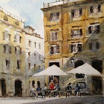 My project for course: Modern Techniques for Watercolor Cityscapes. Un progetto di Pittura e Pittura ad acquerello di Jana Bartosiewiczova - 29.11.2023