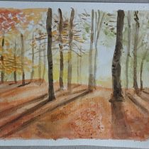 My project for course: Dreamy Watercolor Landscapes: Paint with Light. Un projet de Peinture , et Aquarelle de Ismini Mylona - 30.11.2023
