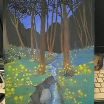 Mon projet du cours : Peinture de paysages enchantés à la gouache. Projekt z dziedziny Trad, c, jna ilustracja,  Malarstwo i Malowanie gwaszami użytkownika Aurelie Boisbunon - 30.11.2023
