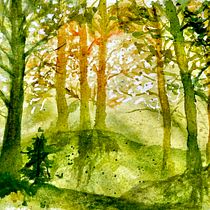 My project for course: Dreamy Watercolor Landscapes: Paint with Light. Pintura, e Pintura em aquarela projeto de Suesan Kennard - 28.11.2023
