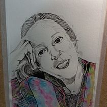 Mi proyecto del curso: Introducción al retrato con tinta china y plumilla. Ilustração tradicional, Artes plásticas, Desenho a lápis, Desenho de retrato e Ilustração com tinta projeto de Angélica Botero - 30.11.2023