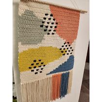 Mi proyecto del curso: Intarsia crochet: teje tus propios tapices. Fashion Design, Decoration, Fiber Arts, DIY, Crochet, and Textile Design project by jessica_vi - 09.28.2023
