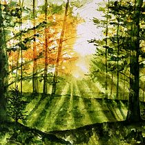 My project for course: Dreamy Watercolor Landscapes: Paint with Light. Pintura, e Pintura em aquarela projeto de Martyn Aubert - 01.12.2023