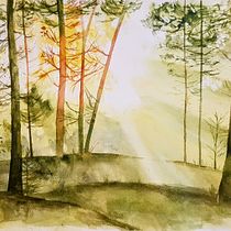 Mój projekt z kursu: Oniryczne pejzaże akwarelą: maluj światłem. Pintura, e Pintura em aquarela projeto de antonik89anna - 01.12.2023